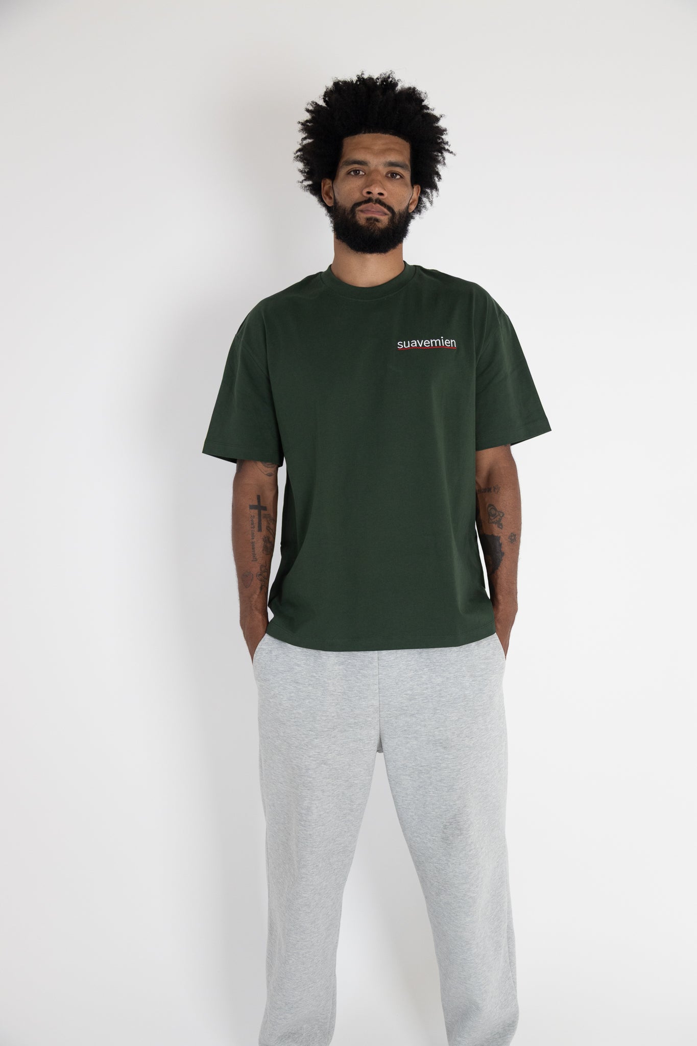 Suavemien Forest Green/White T-Shirt