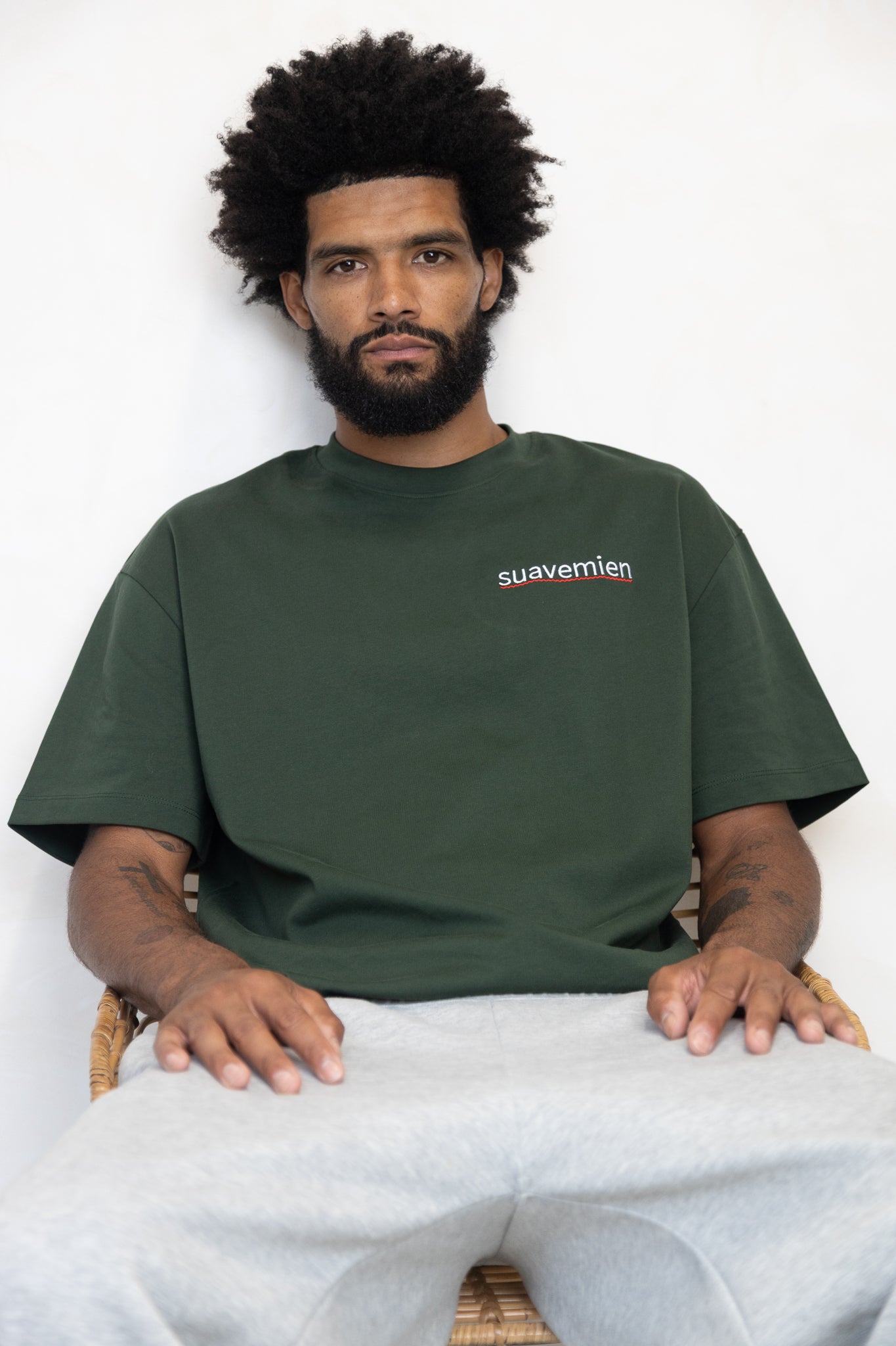 Suavemien Forest Green/White T-Shirt