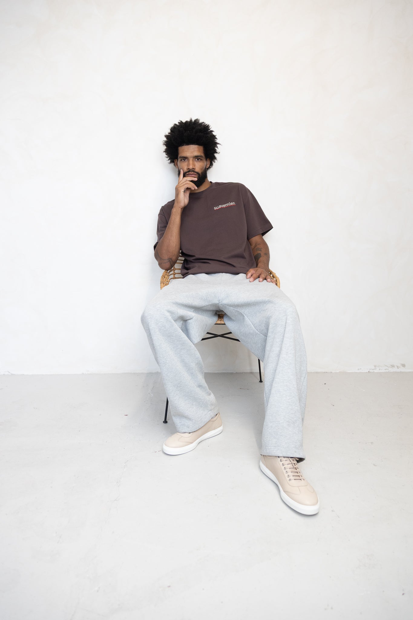 Suavemien Brown/Beige T-Shirt