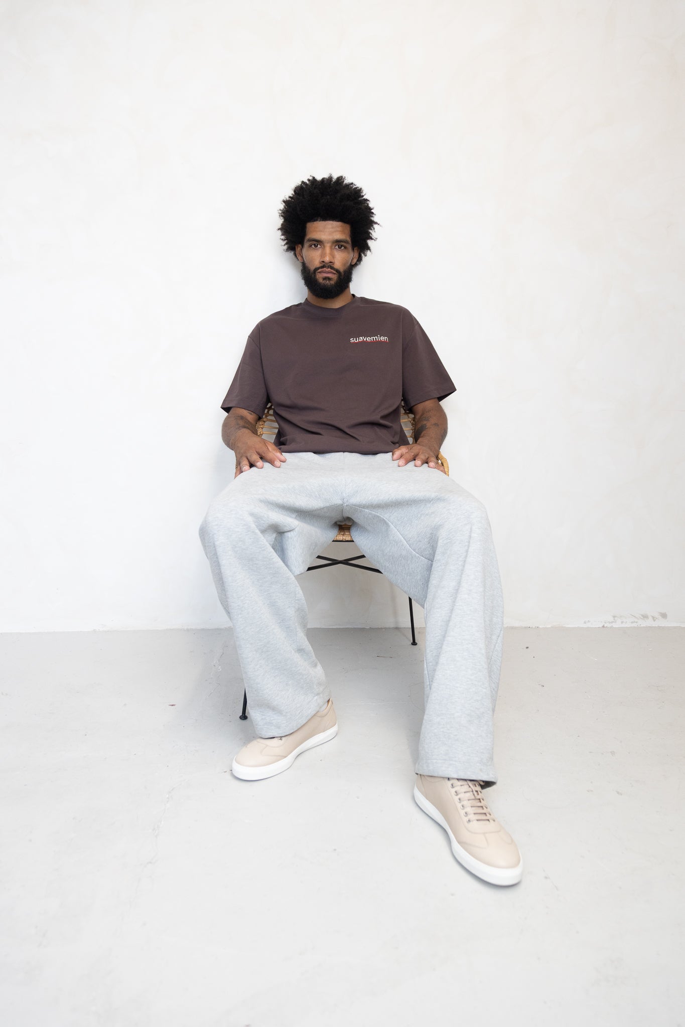 Suavemien Brown/Beige T-Shirt