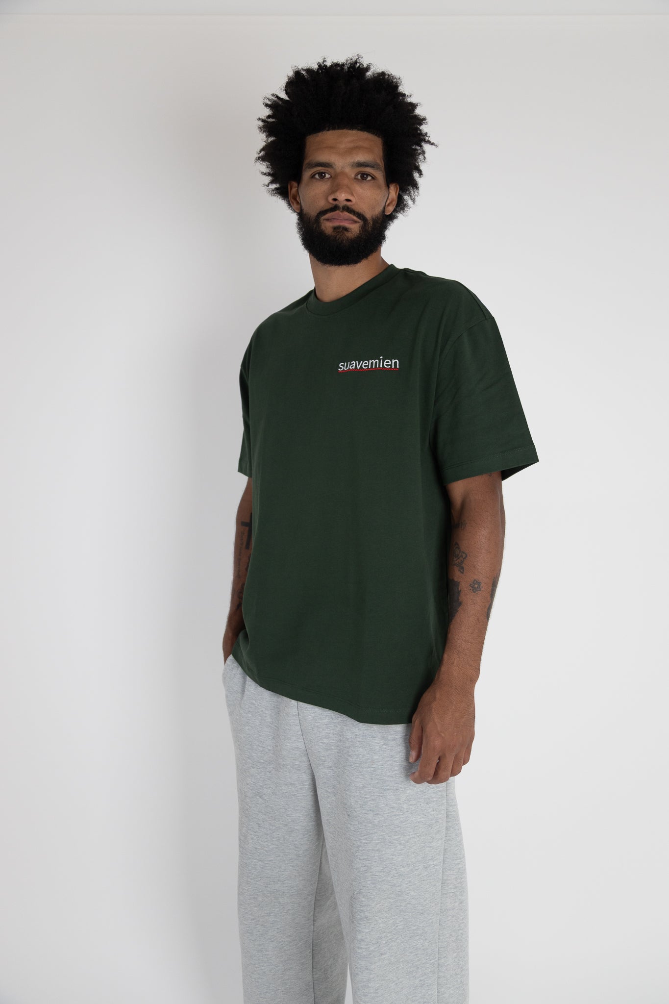 Suavemien Forest Green/White T-Shirt